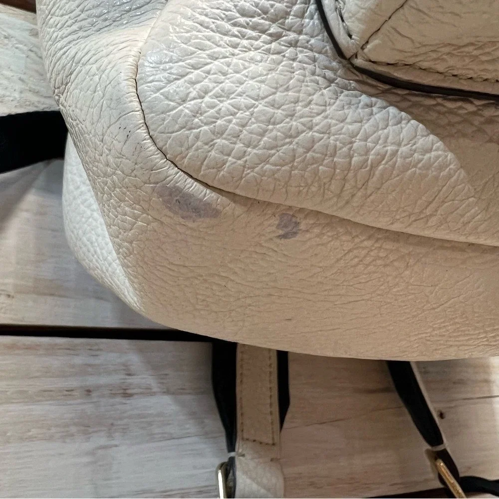 Coach‎ White Pebble Leather Mini Charlie Backpack F30550 Small Bag Mini